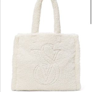 NWT Victoria’s Secret off white Sherpa Tote